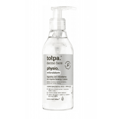 Miniaturka artykułu - tołpa dermo face physio mikrobiom łagodny żel micelarny, 195 ml