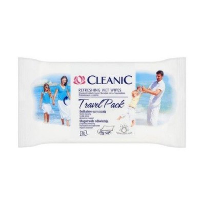 CLEANIC Antibacterial Travel Pack Chusteczki odświeżające, 40 szt.