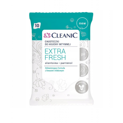 CLEANIC Extra Fresh Chusteczki do higieny intymnej, 10 szt.