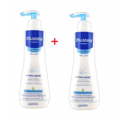 Miniaturka artykułu - MUSTELA HYDRA BEBE Mleczko do ciała, 2x 300ml