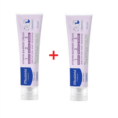 Miniaturka artykułu - MUSTELA BeBe Krem do przewijania, 2x100 ml 
