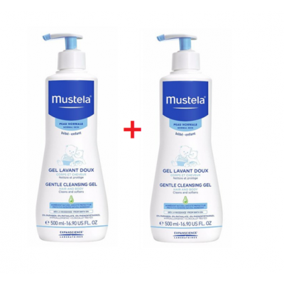 Miniaturka artykułu - MUSTELA BEBE Enfant Delikatny żel do mycia, 2x500 ml 