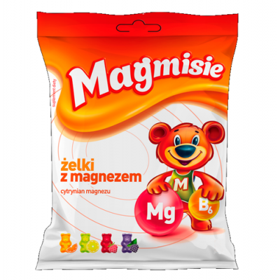 Miniaturka artykułu - Magmisie Żelki z magnezem 4 smaki, 120 g
