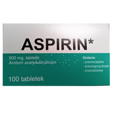 Miniaturka artykułu - Aspirin 0,5 g ,100 tabl.