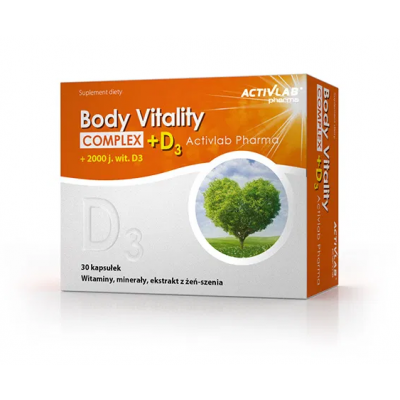 Miniaturka artykułu - Body Vitality Complex + D3, 30 kaps.