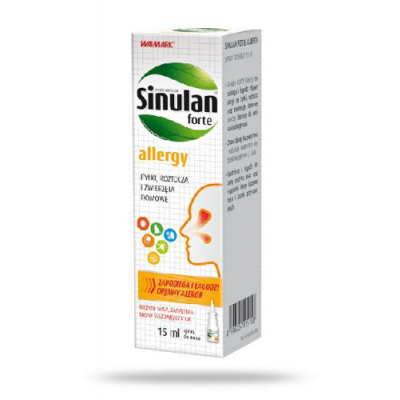 Miniaturka artykułu - Sinulan Forte Allergy spray do nosa, 15 ml