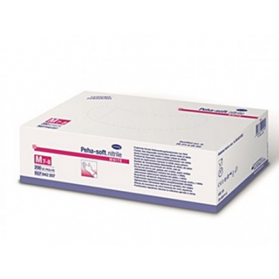 Miniaturka artykułu - Rękawice PEHA-SOFT nitrile white rozmiar M, 100szt.