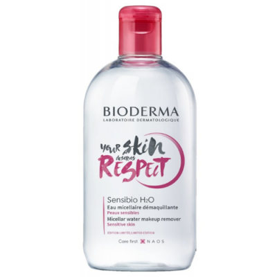 Miniaturka artykułu - BIODERMA SENSIBIO H2O skin respect płyn micelarny, 500 ml