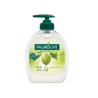 Miniaturka artykułu - PALMOLIVE Mydło w płynie mleko i ekstrakty z oliwek, 300ml
