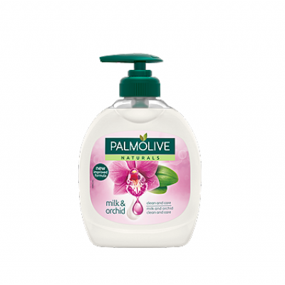 Miniaturka artykułu - PALMOLIVE Mydło w płynie mleko i czarna orchidea, 300ml