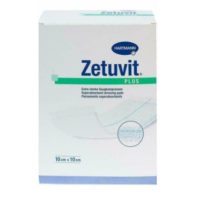 Miniaturka artykułu - ZETUVIT Plus Opatrunek jałowy 10x10cm, 10 sztuk