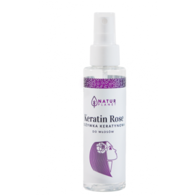 Miniaturka artykułu - KERATIN ROSE Odżywka keratynowa do włos&oacute;w NaturPlanet, 100ml