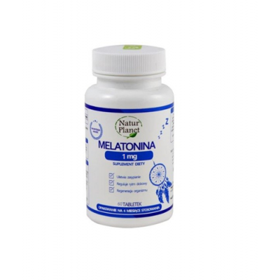Miniaturka artykułu - NaturPlanet Melatonina 1 mg,  60 tabletek