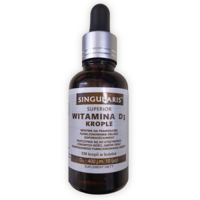Miniaturka artykułu - SINGULARIS Witamina D3 400IU Krople, 30 ml
