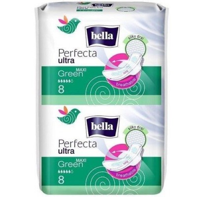 Miniaturka artykułu - BELLA PERFECTA ULTRA MAXI GREEN Podpaski higieniczne, 16 sztuk