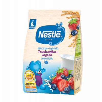 NESTLE Kaszka mleczno-ryżowa truskawka jagoda, 230g