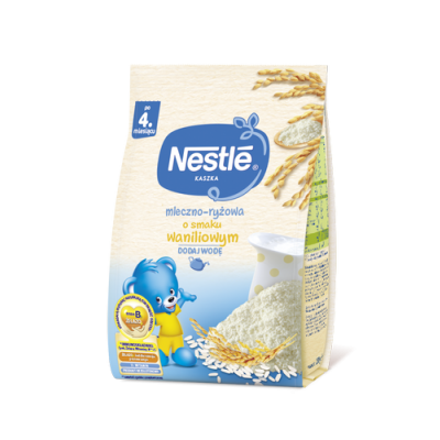 Nestle kaszka mleczno-ryżowa smak waniliowy po 4. miesiącu, 230g