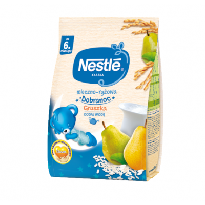 NESTLE Dobranoc Kaszka mleczno-ryżowa gruszka, 230g