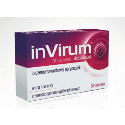 Miniaturka artykułu - INVIRUM 200mg, 30 tabletek