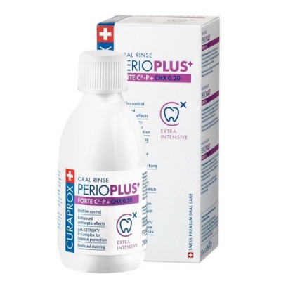 Miniaturka artykułu - CURAPROX Perio Plus+Forte CHX 0.20 Płyn do płukania jamy ustnej, 200ml