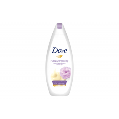 Miniaturka artykułu - DOVE Żel pod prysznic, Słodki Krem i Piwonia,  250ml