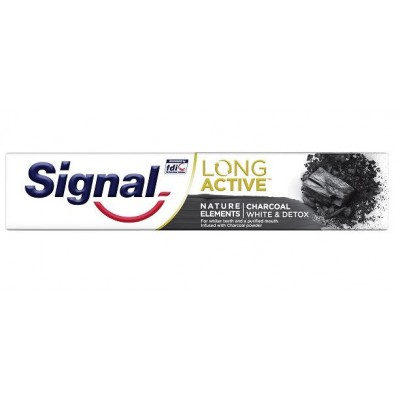 Miniaturka artykułu - SIGNAL Long Active Pasta do zęb&oacute;w z węglem aktywnym, 75 g