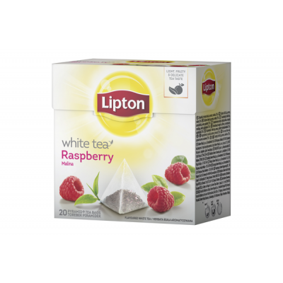 Miniaturka artykułu - LIPTON  Herbata biała, Malina 30 g (20 torebek) 
