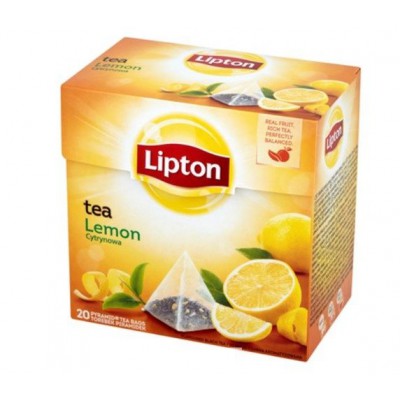 Miniaturka artykułu - LIPTON Czarna herbata, cytryna, 20 torebek
