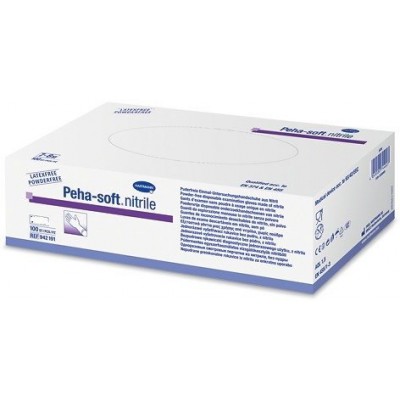 Miniaturka artykułu - Rękawice PEHA-SOFT diagnostyczne nitrile XS, 100szt.
