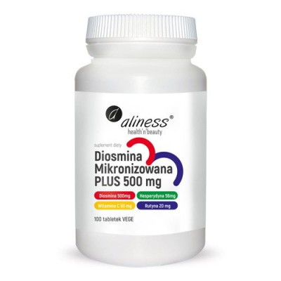 Miniaturka artykułu - ALINESS Diosmina Mikronizowana Plus 500mg 100ta