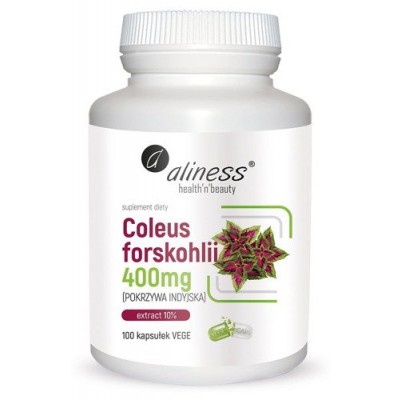 Miniaturka artykułu - ALINESS Coleus forskohlii 400mg 100 kaps.