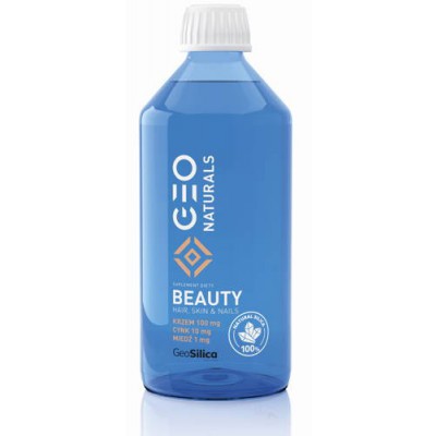 Miniaturka artykułu - GEONATURALS Beauty Hair,Skin & Nails Krzem 100 mg + cynk 10 mg + miedź 1 mg, 500ml