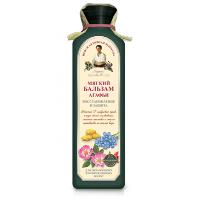 Miniaturka artykułu - BABUSZKA AGAFIA Balsam do włos&oacute;w farbowanych i zniszczonych, 350ml