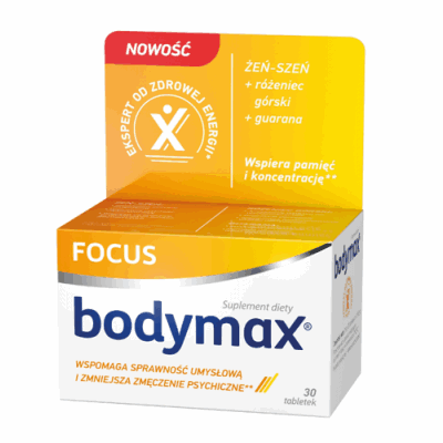 Miniaturka artykułu - Bodymax Focus -  30 tabl. Wspomaga koncentrację i pomaga w zapamiętywaniu 