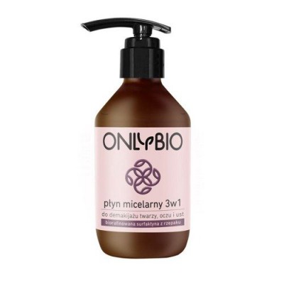 Miniaturka artykułu - OnlyBio Płyn micelarny do demakijażu twarzy i oczu - 3w1, 250 ml