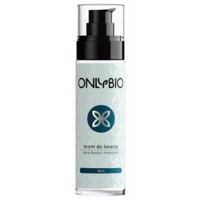 Miniaturka artykułu - OnlyBio Krem do twarzy na noc cera tłusta i mieszana, 50ml