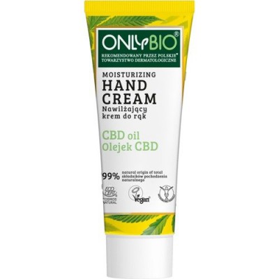 Miniaturka artykułu - OnlyBio Nawilżający krem do rąk CBD oil, 75ml