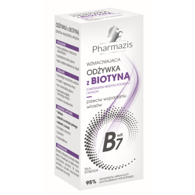 Miniaturka artykułu - PHARMAZIS Odżywka do włos&oacute;w z biotyną, 250ml