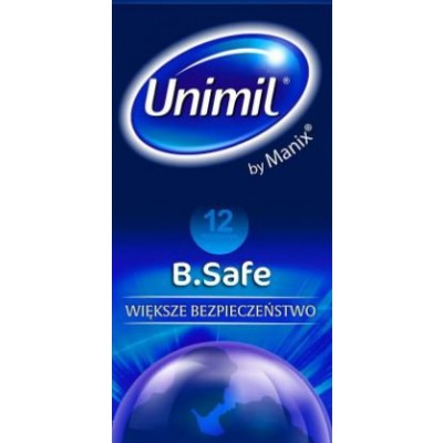 Miniaturka artykułu - Prezerwatywy UNIMIL B.Safe, 12szt.