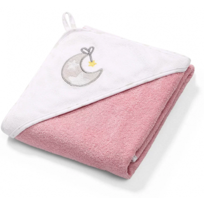 Miniaturka artykułu - BABYONO Okrycie kąpielowe frotte 76x76cm r&oacute;ż 141/10, 1szt.