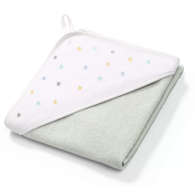 Miniaturka artykułu - BABYONO Okrycie kąpielowe frotte 100x100cm szare 142/11, 1szt.