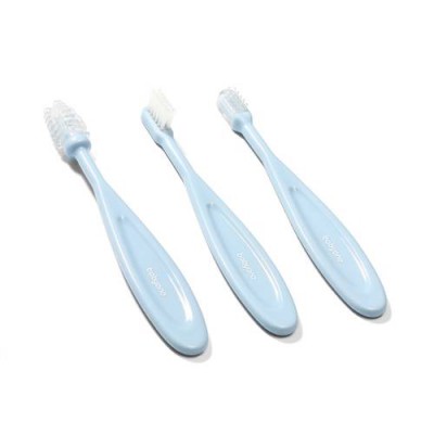 Miniaturka artykułu - BABYONO 550 Zestaw szczoteczek do zęb&oacute;w, niebieski, nr 550
