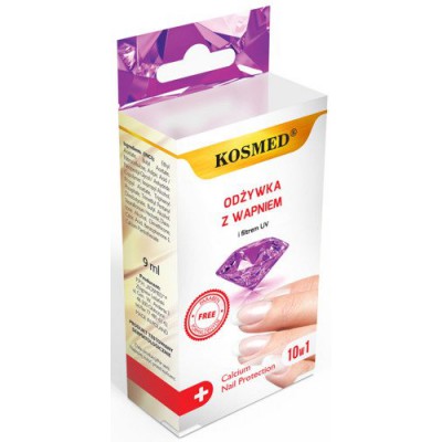 Miniaturka artykułu - KOSMED Odżywka z wapniem i filtrem UV lakier, 9ml