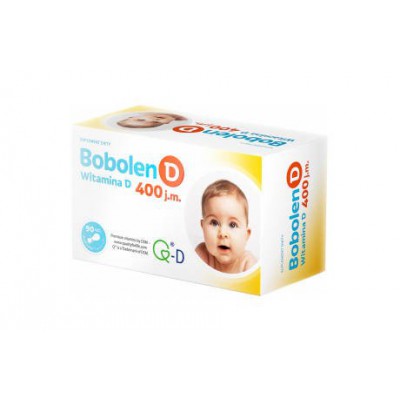 Miniaturka artykułu - Bobolen D Witamina D 400 j.m.twist off, 90kap.
