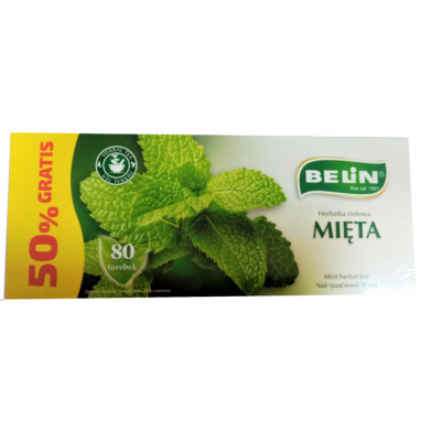 BELIN Herbata mięta, 80 torebek