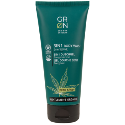 Miniaturka artykułu - GRN Gentlemen's Organic Olej konopny & Chmiel Żel 3w1, 200ml