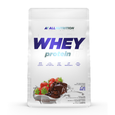 Miniaturka artykułu - Allnutrition Whey Protein Chocolate strawberry, 908g