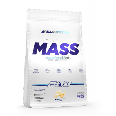 Miniaturka artykułu - Allnutrition Mass Acceleration White Chocolate, 1000g