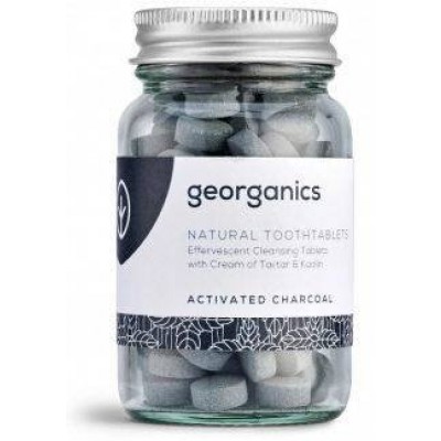 Miniaturka artykułu - GEORGANICS Tabletki do mycia zęb&oacute;w Węgiel, 120tabl.