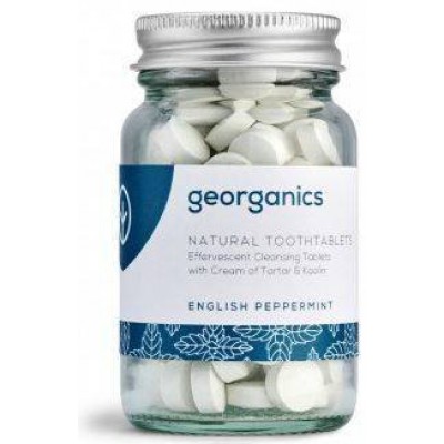 Miniaturka artykułu - GEORGANICS Tabletki do mycia zęb&oacute;w Peppermint, 120tabl.